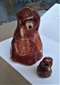 Hand building project :Ceramic Owlat the VACNJ 